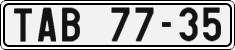 License plate of the Czech Republic, Cars (1960)