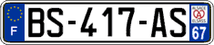 French license plate, SIV (ordinary)