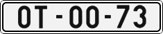 License plate of the Czech Republic, Cars (1960)