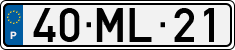 License plate of Portugal, Regular plates