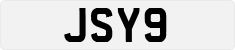 License plate of Jersey, JSY123