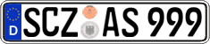 German license plate, Regular plates