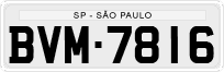 License plate of Brazil, Private owners (1990)