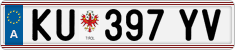 License plate of Austria, Regular plates