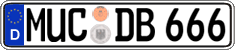 German license plate, Regular plates