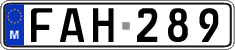 License plate of Malta, Regular plates (ABC 123)