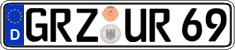 German license plate, Regular plates