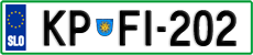 License plate of Slovenia, Cars