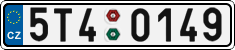 License plate of the Czech Republic, Cars (2001)