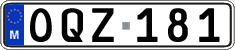 License plate of Malta, Regular plates (ABC 123)