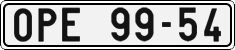 License plate of the Czech Republic, Cars (1960)