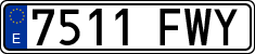 License plates of Spain, Ordinary (2000)