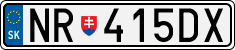 License plate of Slovakia, Cars