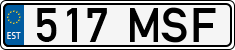 License plate of Estonia, Regular car plates
