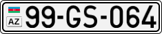 License plate of Azerbaijan, Cars