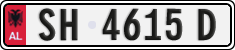 License plate of Albania, Cars (1993)