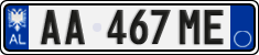 License plate of Albania, Cars (2011)