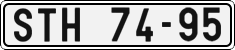 License plate of the Czech Republic, Cars (1960)