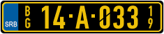License plate of Serbia, Diplomatic
