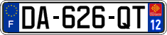 French license plate, SIV (ordinary)