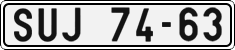 License plate of the Czech Republic, Cars (1960)