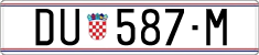 License plate of Croatia, Regular plates