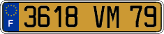 French license plate, FNI