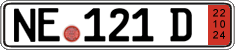 German license plate, Export transit plates