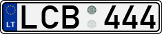 License plate of Lithuania, Cars