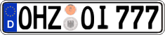 German license plate, Regular plates
