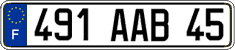 French license plate, FNI