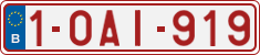 License plate of Belgium, Regular plates (2010)