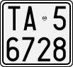 License plate of Italy, Motorcycles (1927 year series)