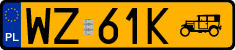 License plates of Poland, Oldtimers