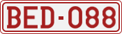 License plate of Belgium, 1951 year system