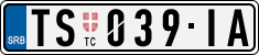 License plate of Serbia, Cars
