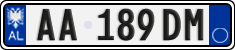 License plate of Albania, Cars (2011)