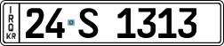 License plate of Iraq, 2022 year system