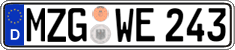 German license plate, Regular plates