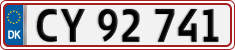 License plate of Denmark, Regular plates