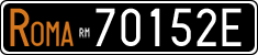 License plate of Italy, Cars (1927 year series)