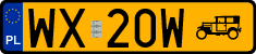License plates of Poland, Oldtimers