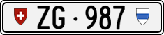 License plate of Switzerland, Cars