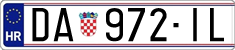 License plate of Croatia, Regular plates