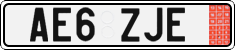 License plate of the Czech Republic, Export transit plates