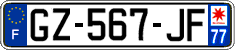 French license plate, SIV (ordinary)