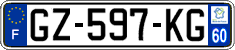 French license plate, SIV (ordinary)