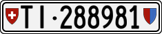 License plate of Switzerland, Cars