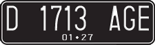 License plate of Indonesia, Regular plates