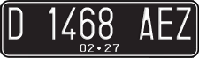 License plate of Indonesia, Regular plates